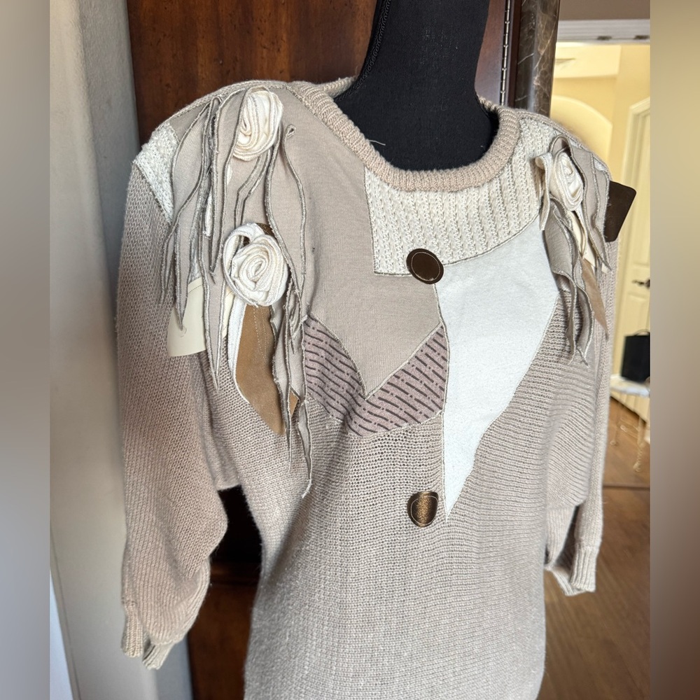 Vintage Bonnie and Bill Appliqué‎ Tunic Sweater